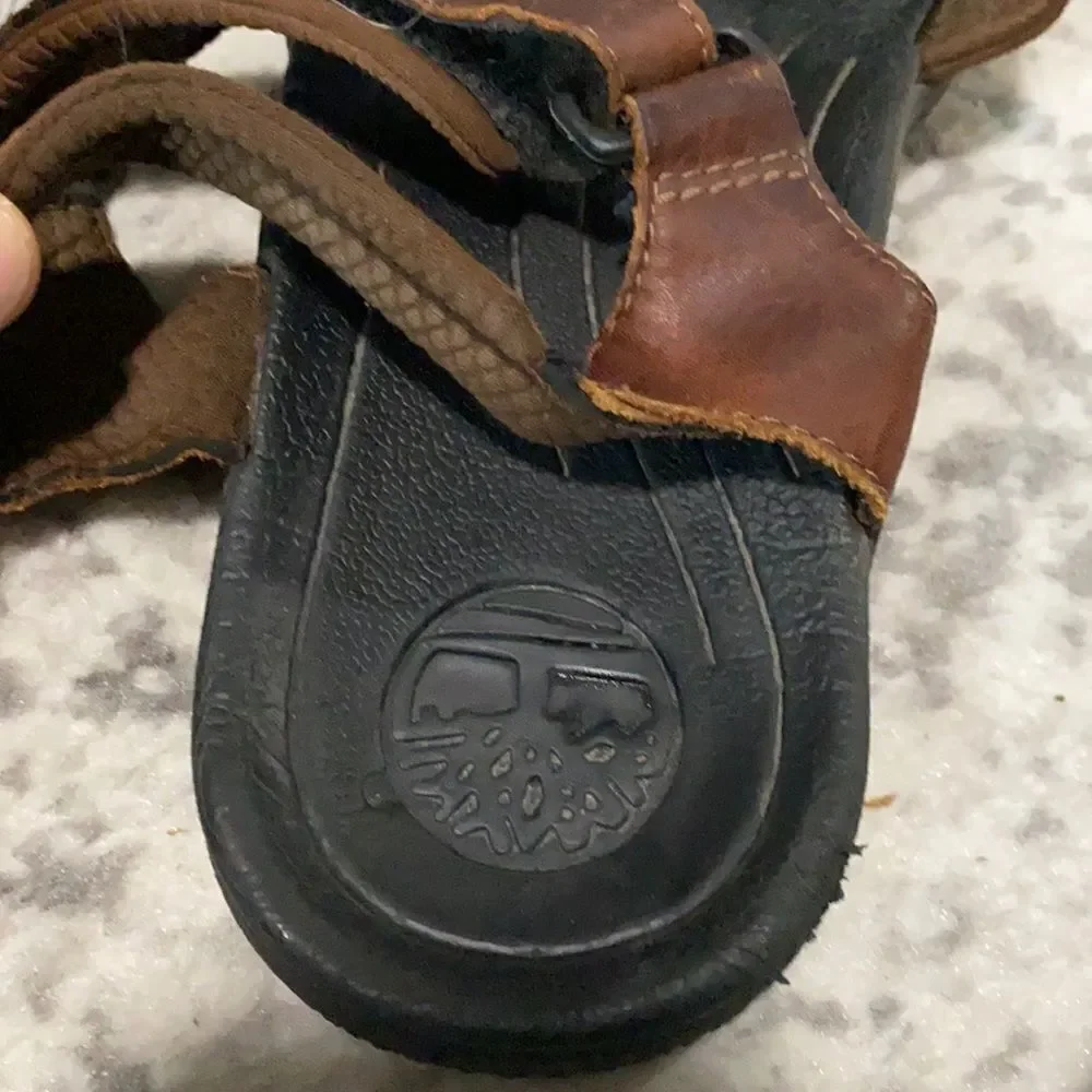 Timberland hiking leather sandals size 12 GUC